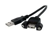 StarTech.com 1 ft Panel Befestigungskit USB Kabel A zu A - F/M - USB Verlängerungskabel