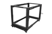 StarTech.com 12U Eistellbarer Depth Open Frame 4 Post Server Rack w/ Casters Levelers und Kabel Management Hooks