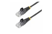 StarTech.com 15m Black Slim CAT6 Ethernet Cable Snagless 28AWG LSZH - patch cable - 15 m - black - Schwarz - 15 meter