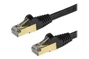 StarTech.com 1m Black Cat6a / Cat 6a Shielded Ethernet Patch Cable 1 m - patch cable - 1 m - black - Schwarz - 1 meter