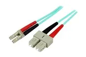 StarTech.com 1m Fiber Optic Cable - 10 Gb Aqua - Multimode Duplex 50/125 - LSZH - LC/SC - OM3 - LC to SC Fiber Patch Cable - patch cable - 1 m - aqua - Blau - 1 meter