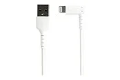 StarTech.com 1m/3.3ft Angled Lightning to USB Cable - MFI Certified - White - Lightning cable - Lightning / USB - 1 m