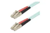 StarTech.com 25m (82ft) LC/UPC to LC/UPC OM4 Multimode Fiber Optic Cable - patch cable - 25 m - aqua - Blau - 25 meter
