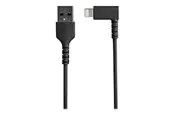 StarTech.com 2m 6.6ft Angled Lightning to USB Cable - MFI Certified - Black - Lightning cable - Lightning / USB - 2 m