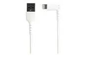 StarTech.com 2m/6.6ft Angled Lightning to USB Cable - MFI Certified - White - Lightning cable - Lightning / USB - 2 m