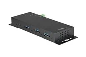 StarTech.com 4 Port USB C Hub 10Gbps - Metal Industrial USB 3.2/3.1 Gen 2 Type-C Hub - 3A/1C - USB-C or USB-A Host - Mountable - ESD/Surge (HB31C3A1CME) - hub - 4 ports USB-Hubs - 4 - Schwarz