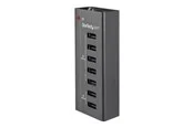 StarTech.com 7 Port USB Charging Station with 5x 1A Ports and 2x 2A Ports charging strip - + AC power adapter