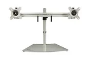 StarTech.com Dual-Monitor Stand for up to 24" Monitors - Horizontal Silver - stand