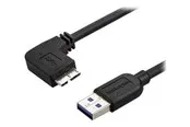 StarTech.com Slim Left-Angle Micro USB 3.0 Cable - M/M - USB 3.1 Gen 1 - USB cable - 2 m