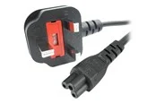 StarTech.com UK Laptop Power Cord 3 Slot for UK BS1363 to C5 Clover Leaf - power cable - 1 m
