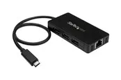 StarTech.com USB 3.0 Hub 3-port with USB-C and GbE USB-Hubs - 3 - Schwarz