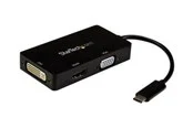StarTech.com USB-C Multiport Adapter - 3-in-1 USB C to HDMI DVI or VGA - ekstern videoadapter