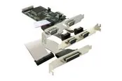 Sunix PCI Express card 4 x serial 1x parallel - Parallel/Seriell Adapter