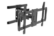 TECHLY mounting kit - full-motion dual arm - for curved / flat panel - black 60 kg 75" 200 x 100 mm