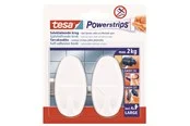 tesa Powerstrips Hooks Large Oval self-adhesive White