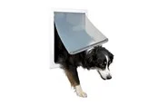 Trixie 2-Way dog flap with tunnel M–XL: 39 × 45 cm white