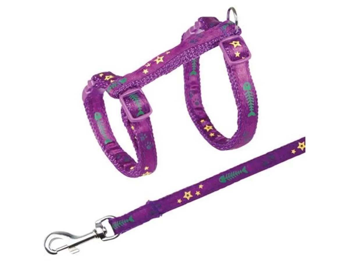 Trixie Harness with Lead assorted colours