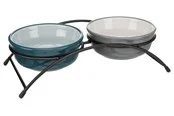 Trixie Keramiknapf-Set mit Metallständer 2x 1,6L