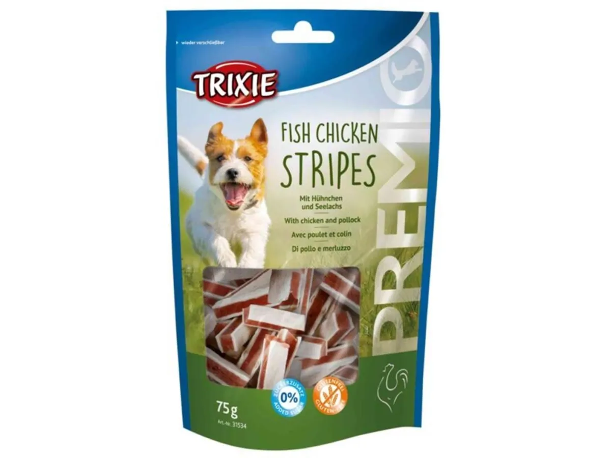 Trixie PREMIO Fish Chicken Stripes 75g