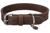Trixie Rustic fat leather collar L–XL: 57–66 cm/30 mm dark brown