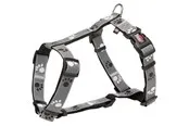 Trixie Silver Reflect H-harness XS–S: 30–40 cm/15 mm black/silver grey