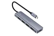 UGREEN 4-in-1 USB C Hub USB-Hubs - USB 3.2 - 4 - silber