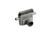 Unidrain Outlet unit w/horizontal outlet Ø75 mm incl. water trap and two horizontal side inlets Ø40/32 mm
