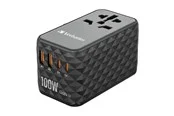 Verbatim UTA-06 Power Adapter - GaN III Universal - 2 x USB 2 x USB-C - 100 Watt