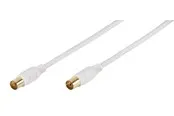 Vivanco 90dB Antenna Cable 2x shield 15m White