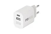 Vivanco Fast GaN 30W 1xUSB-C PD/ USB-A Home Charger White