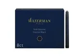Waterman Füller-Tintenpatronen | Extra lang | Intense Black | 8 Stück