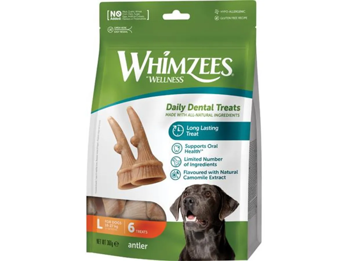 Whimzees Occupy Antler L 6 stk 360 g MP