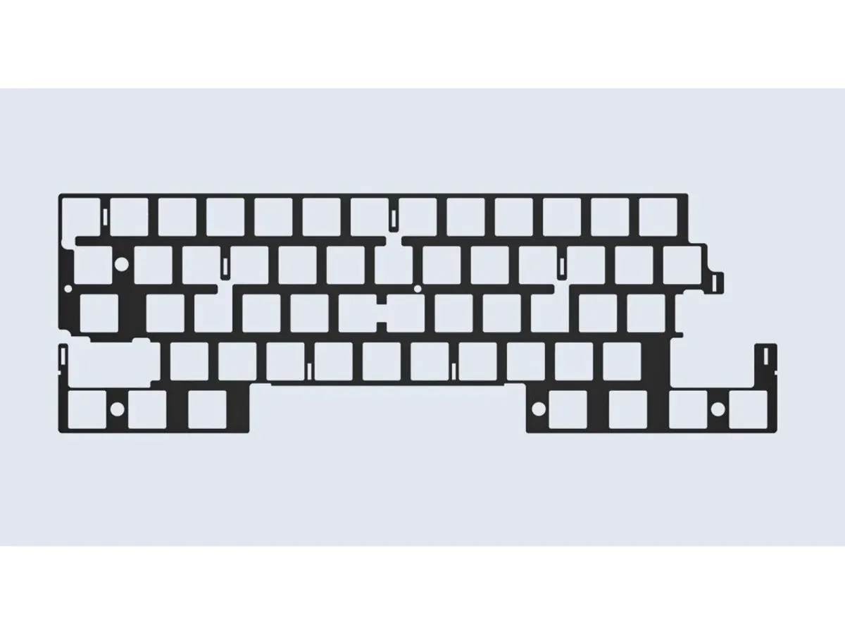 Wooting 60HE PC Switch Plate - Upgrade-Zubehör - ANSI - Schwarz