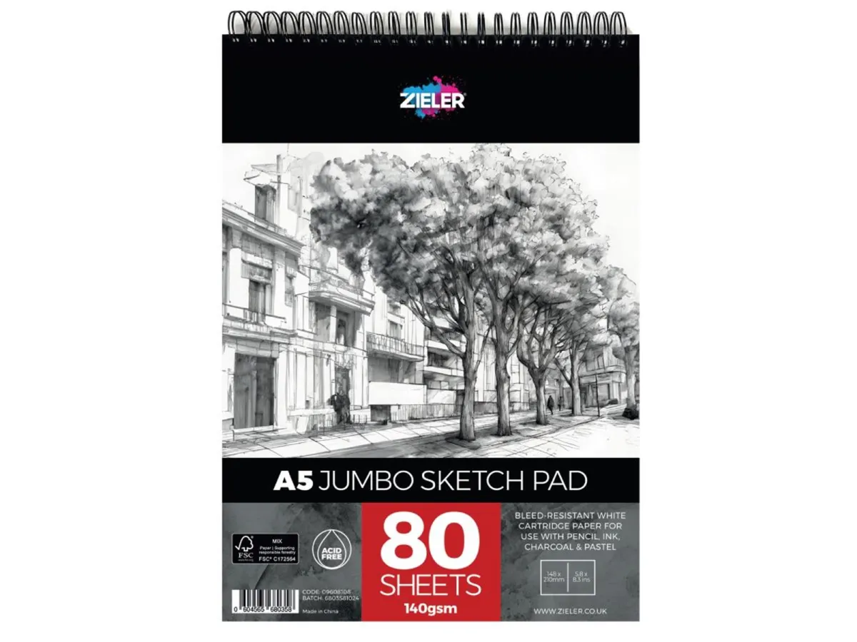 Zieler Sketchbook JUMBO SPIRAL A5 140g.