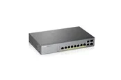 ZyXEL GS1350-12HP 8-port GbE Smart Managed PoE Switch with GbE Uplink (130W)