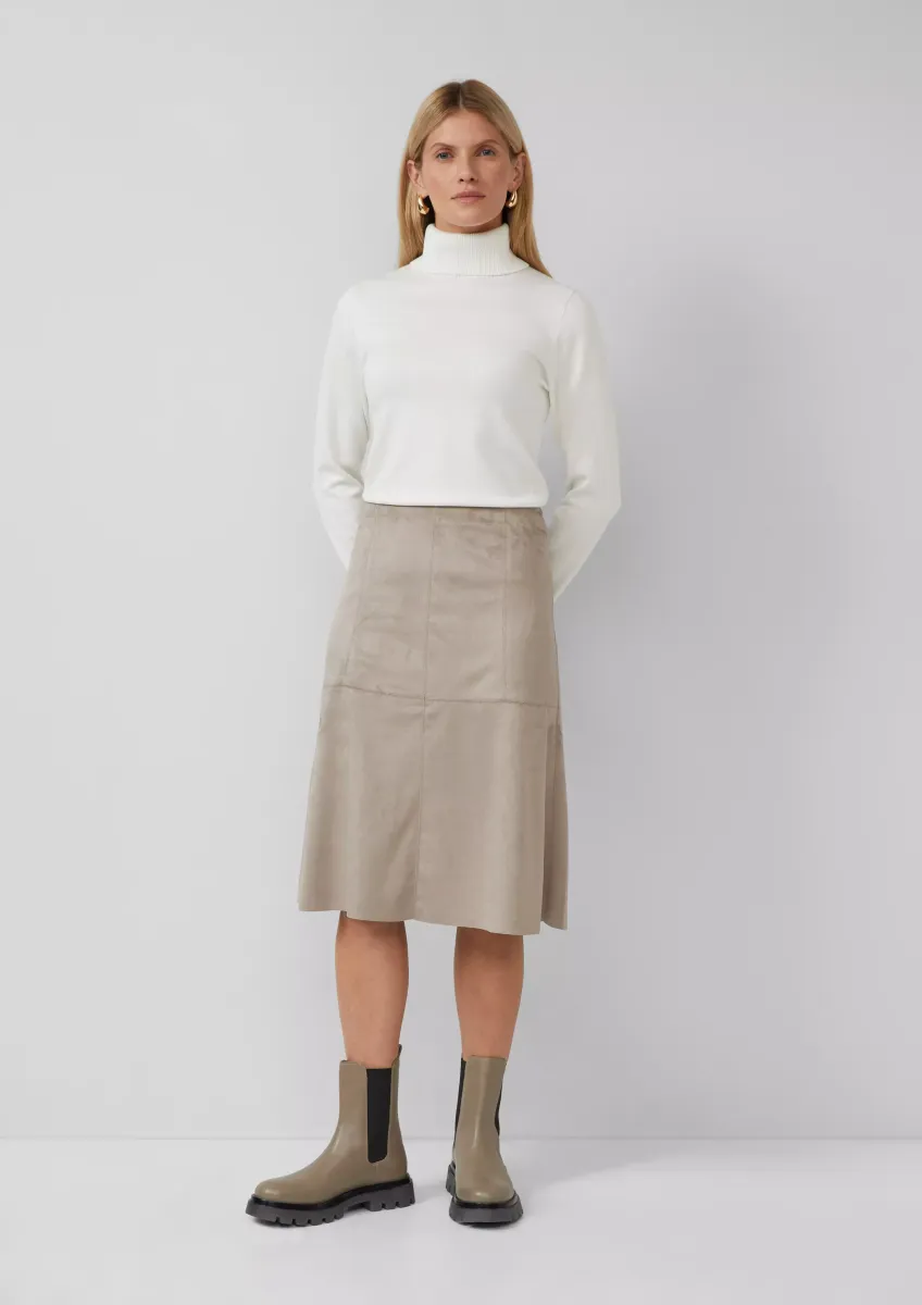 A-Linien-Rock in Veloursleder-Optik