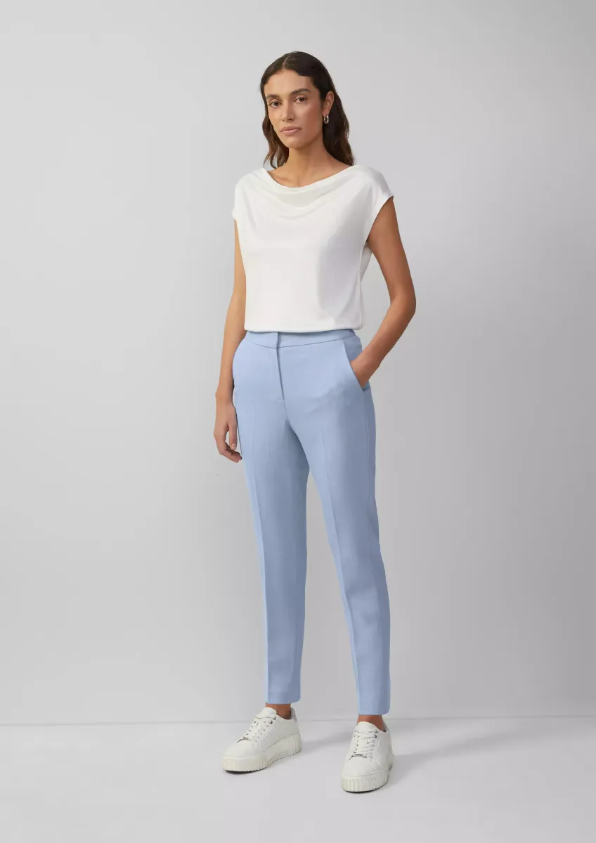 Ankle-Cigarette Pants aus Viskosemix