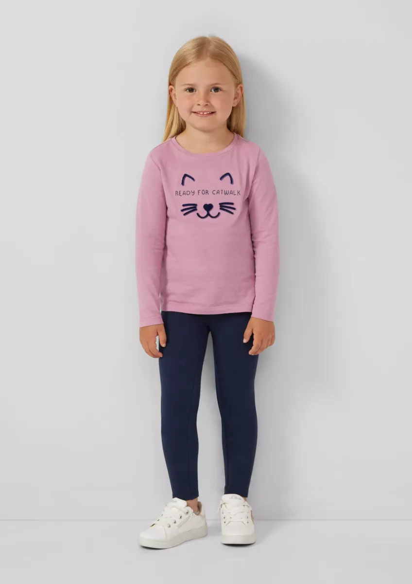 Ankle-Leggings mit Glitzerbund