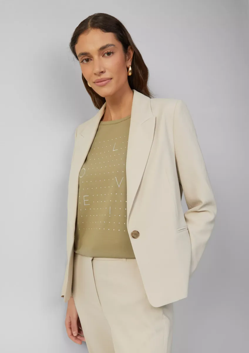 Antaillierter Blazer aus Waffel-Piqué