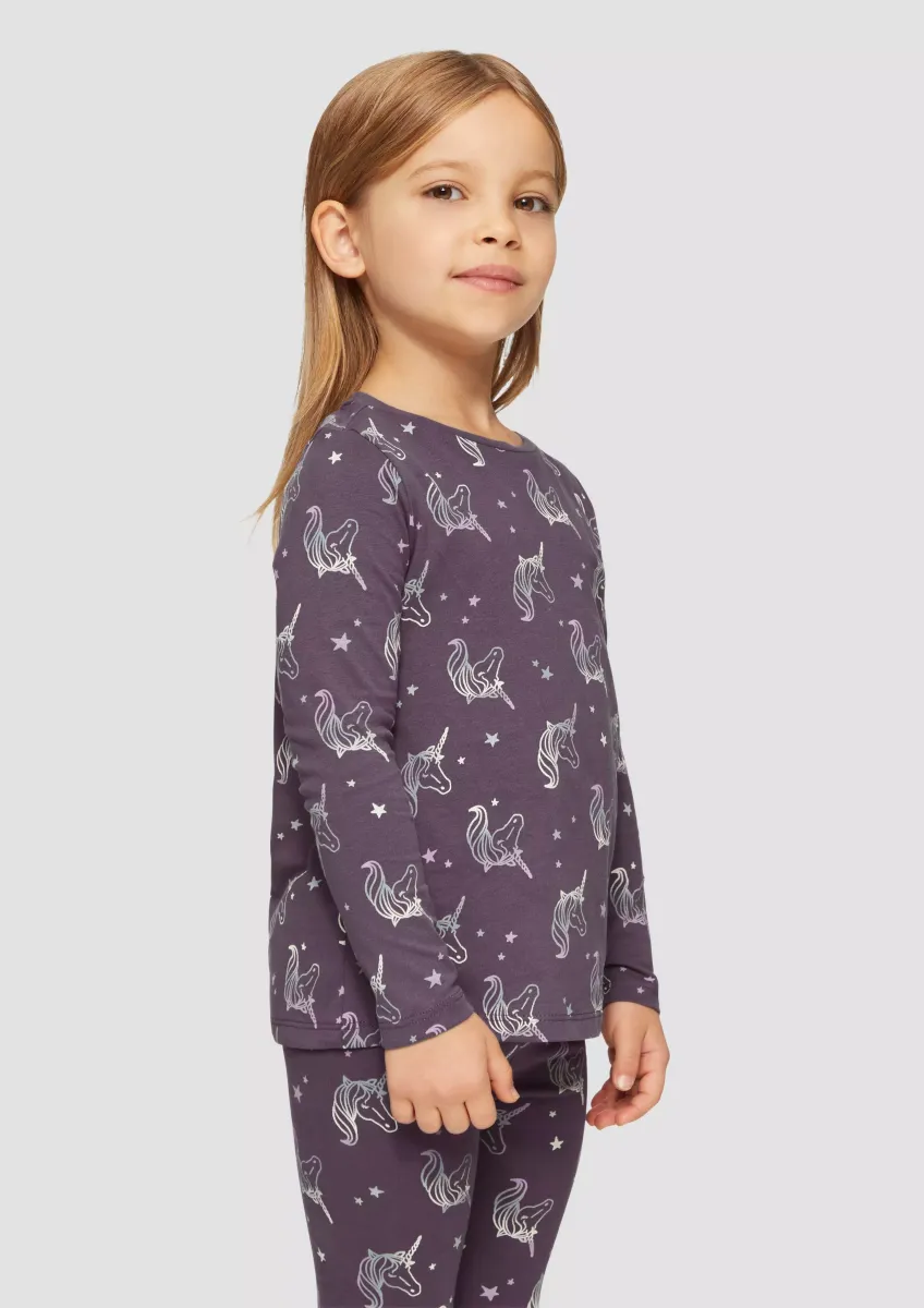 Ausgestelltes Longsleeve mit All-over-Print