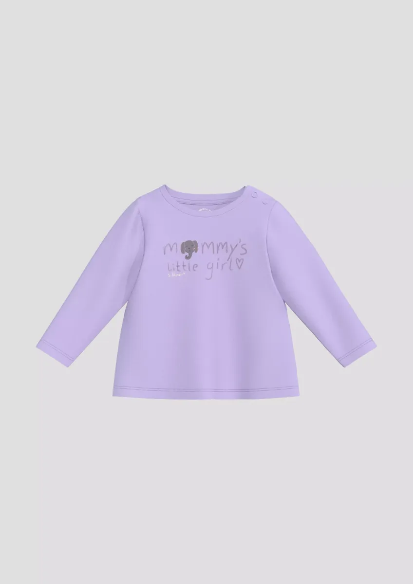 Ausgestelltes Longsleeve mit Glitzer-Print