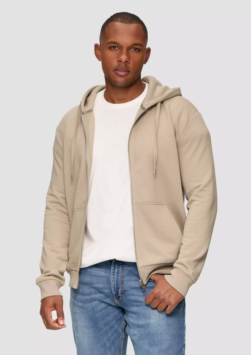 Basic-Sweatjacke mit Kapuze