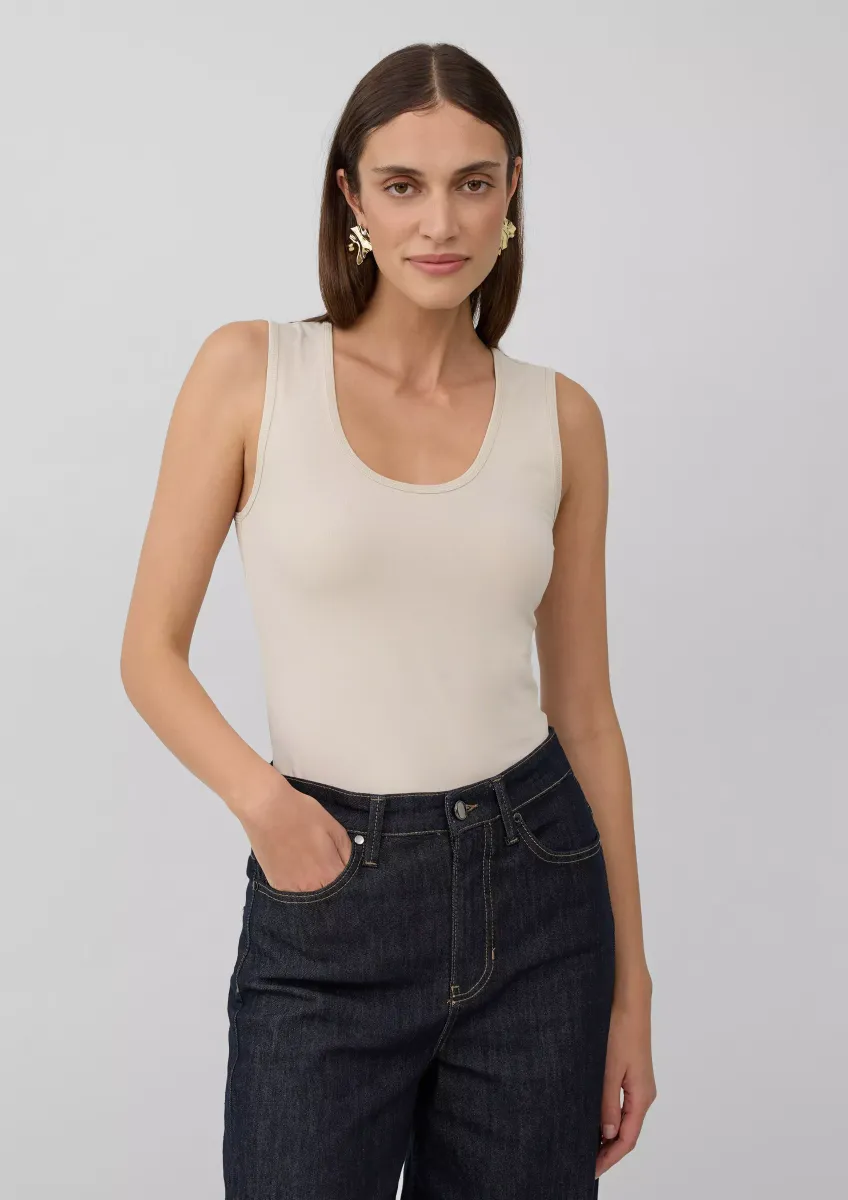 Basic-Top aus Jersey im Slim Fit