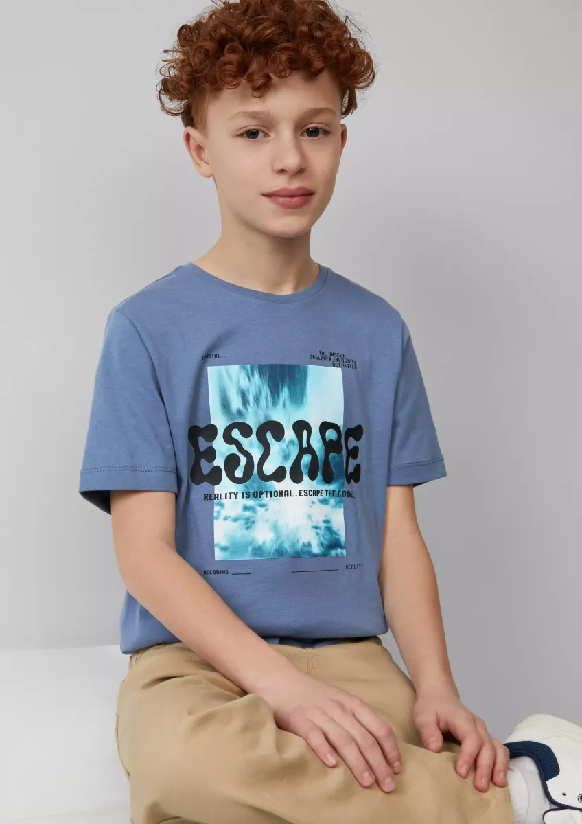 Baumwoll-T-Shirt mit 3D-Druck