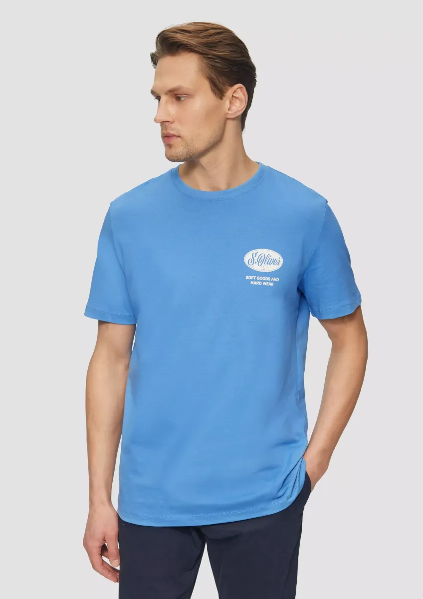 Baumwoll-T-Shirt mit Frontprint