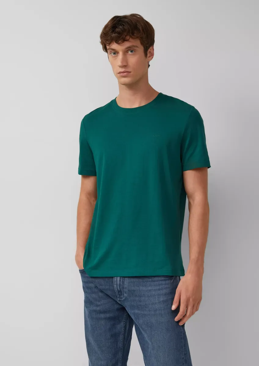 Baumwoll-T-Shirt mit Logo-Print