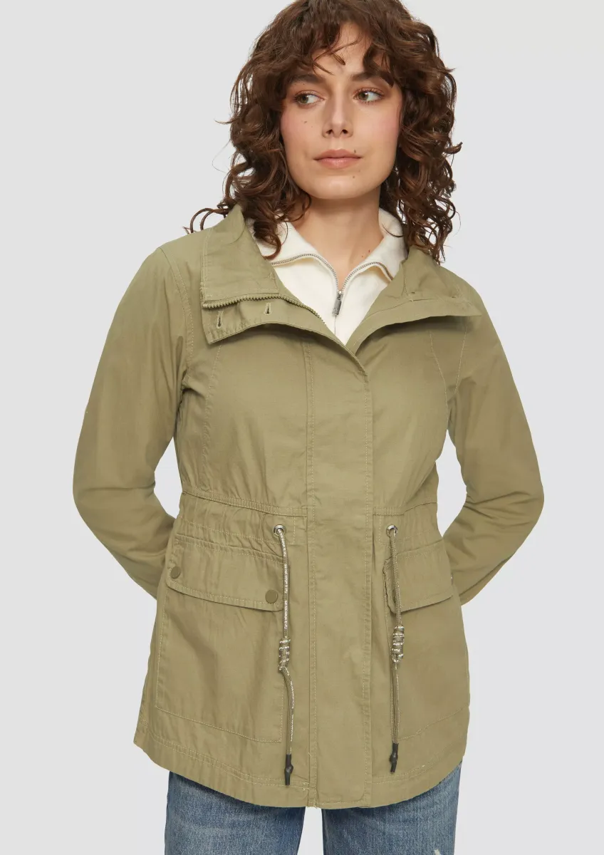 Baumwolljacke mit Tunnelzug in der Taille