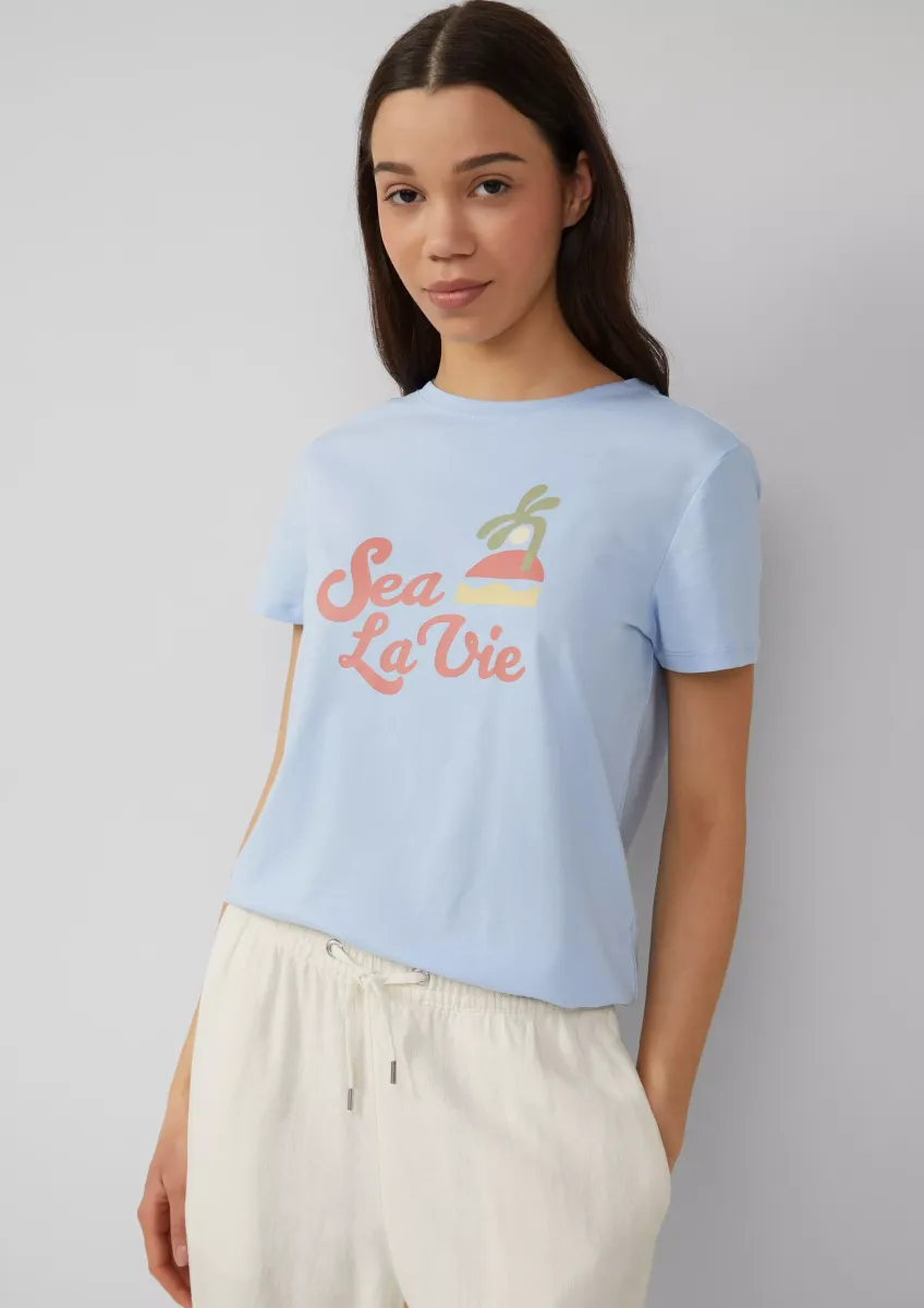 Baumwollshirt mit Frontprint