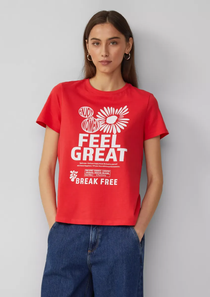 Baumwollshirt mit Frontprint