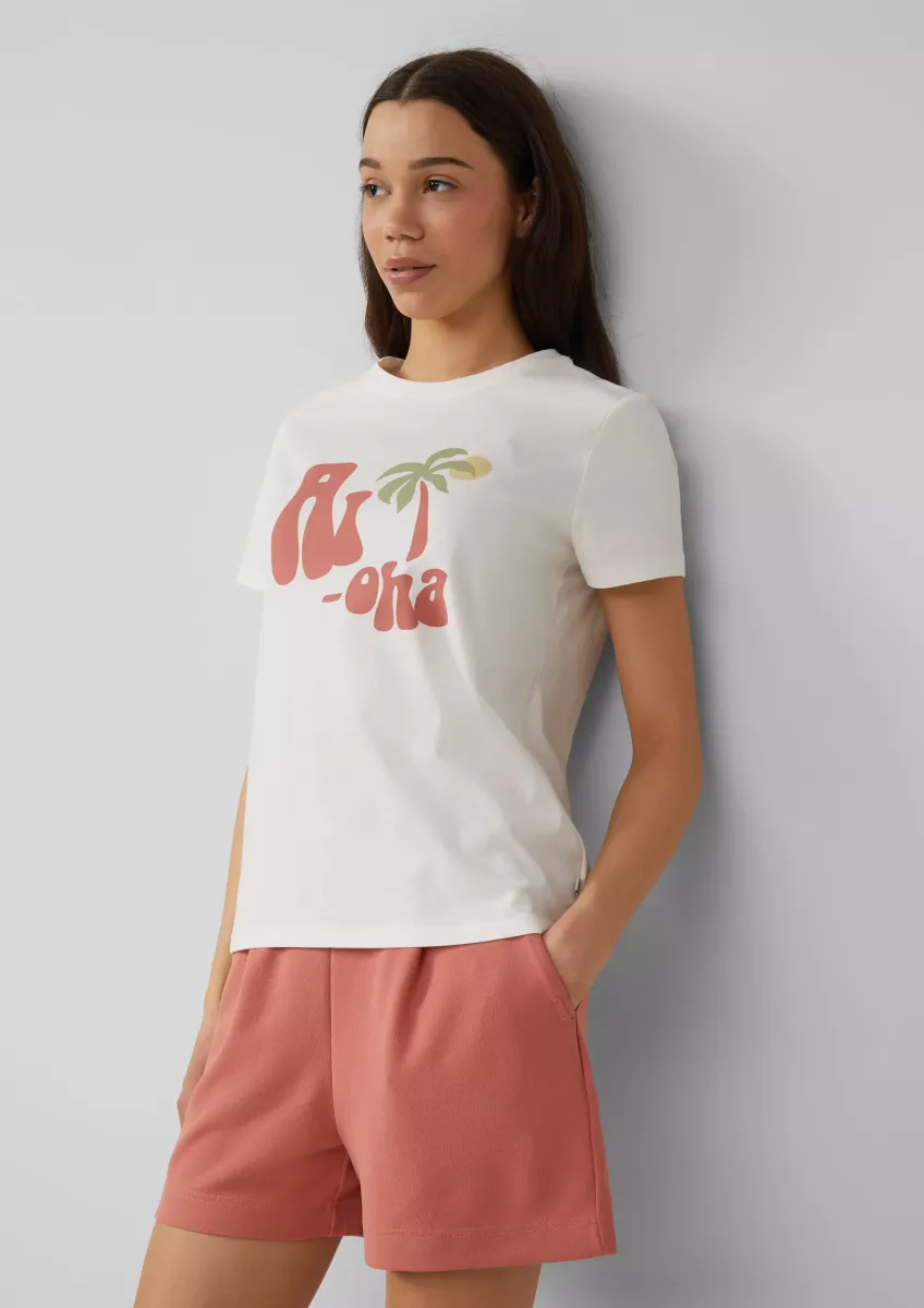 Baumwollshirt mit Frontprint